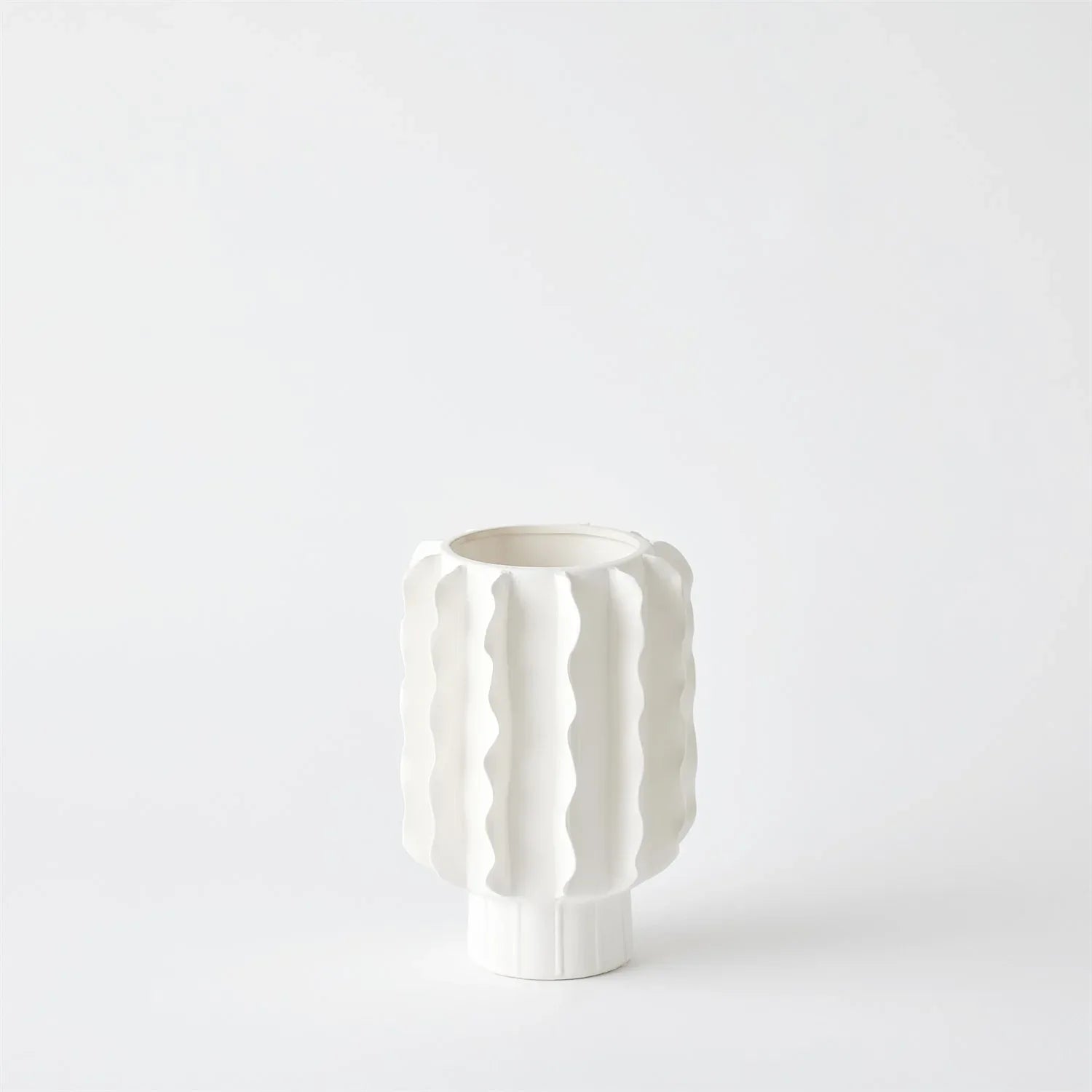 Matte White Vallon Vase Small Decorative Vases