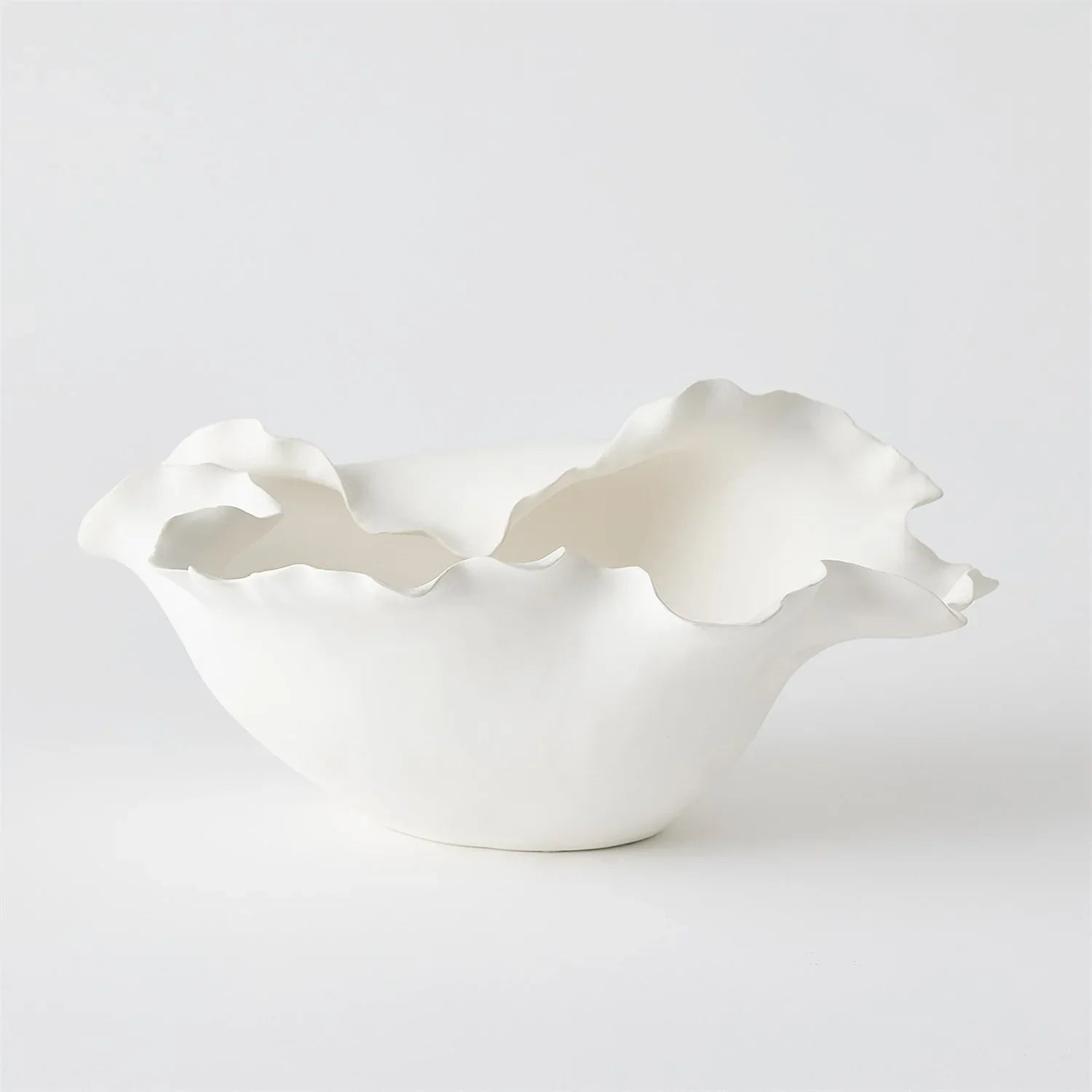Folios Wide Bowl Matte White Decorative Bowls