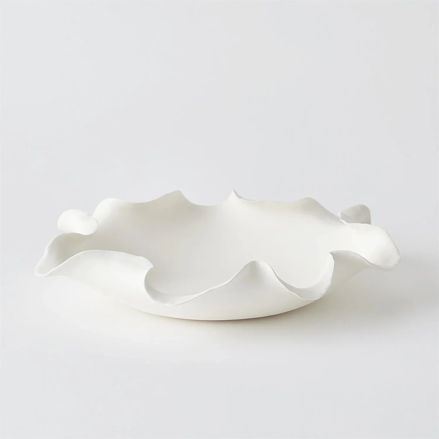 Folios Low Bowl-Matte White Decorative Bowls