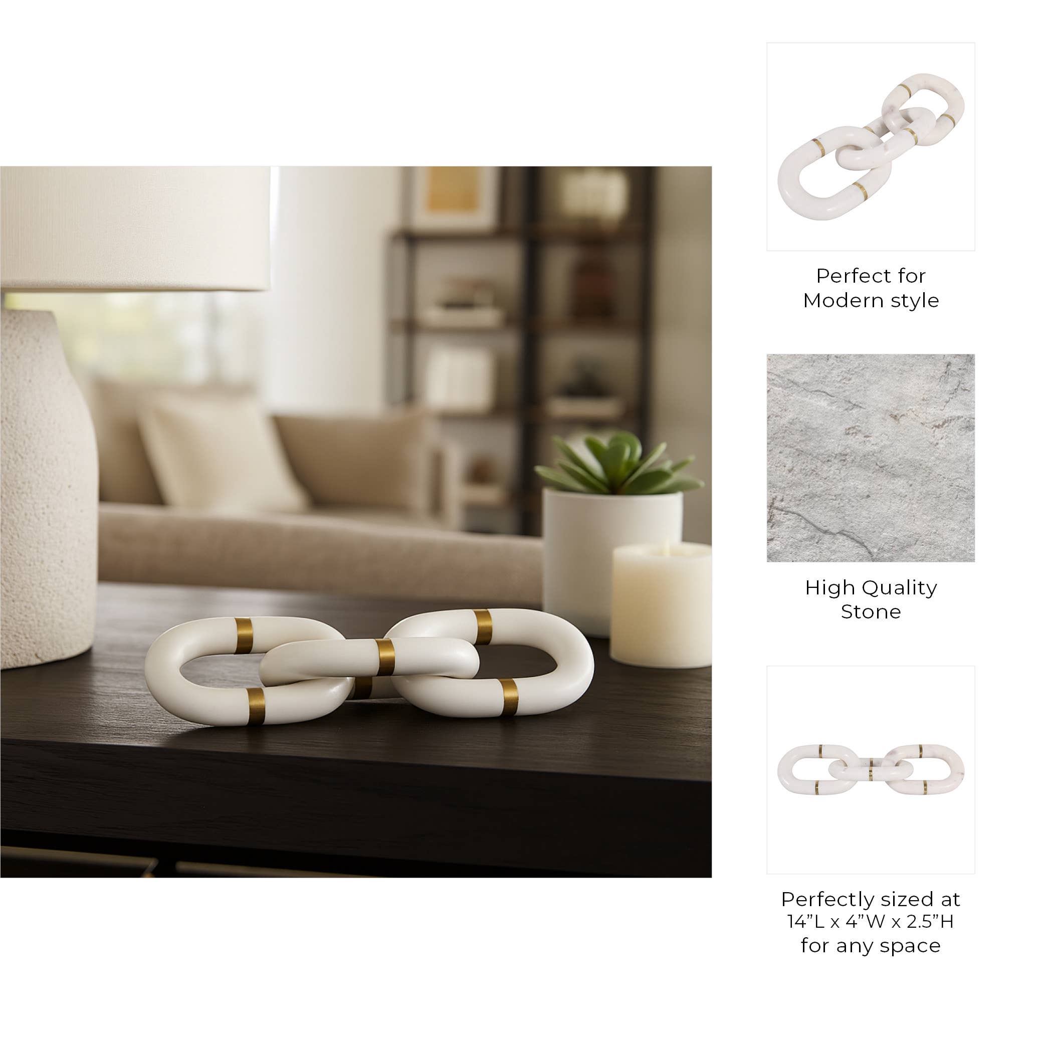 Stone Marble Chain Sculpture