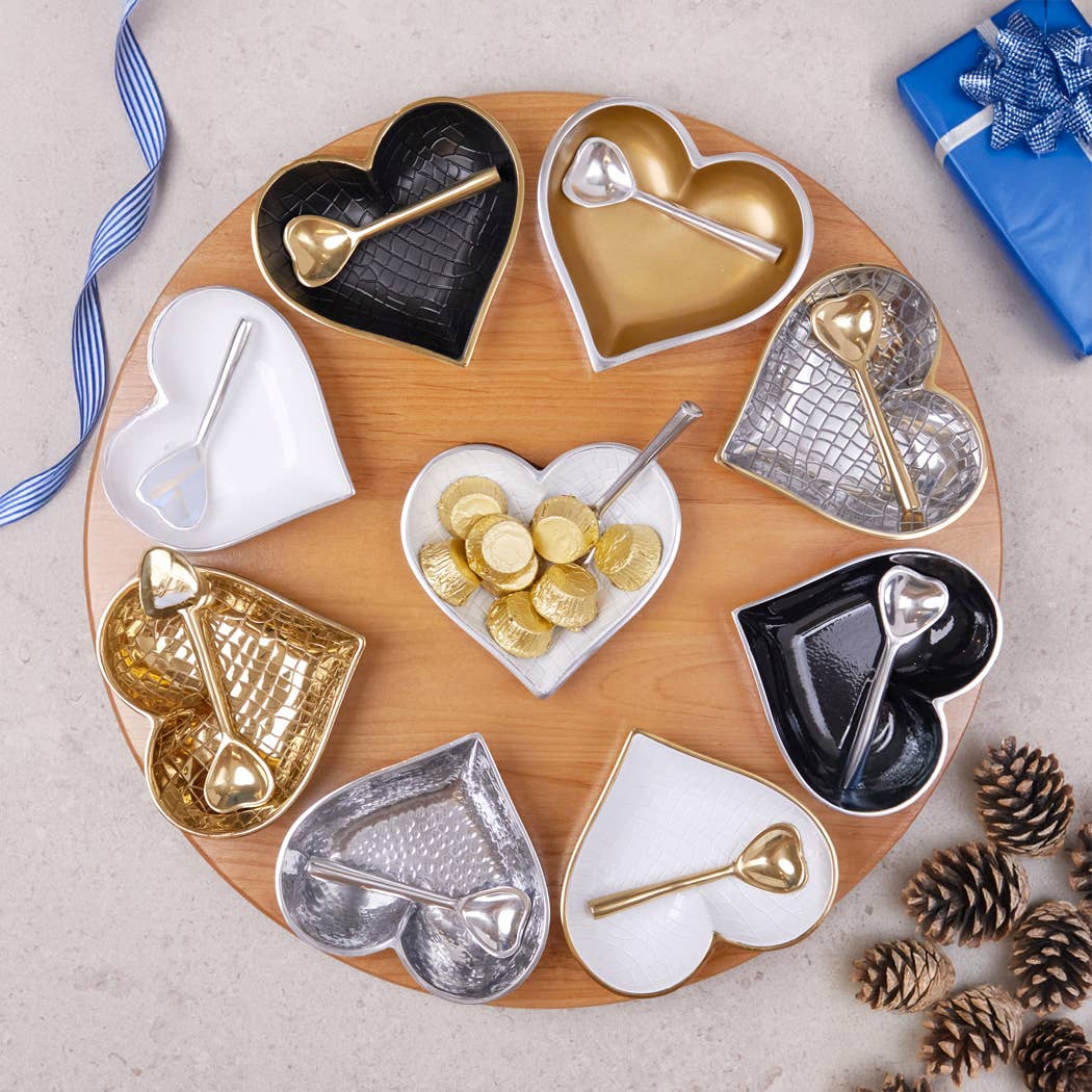 Happy Croco White Heart with Heart Spoon