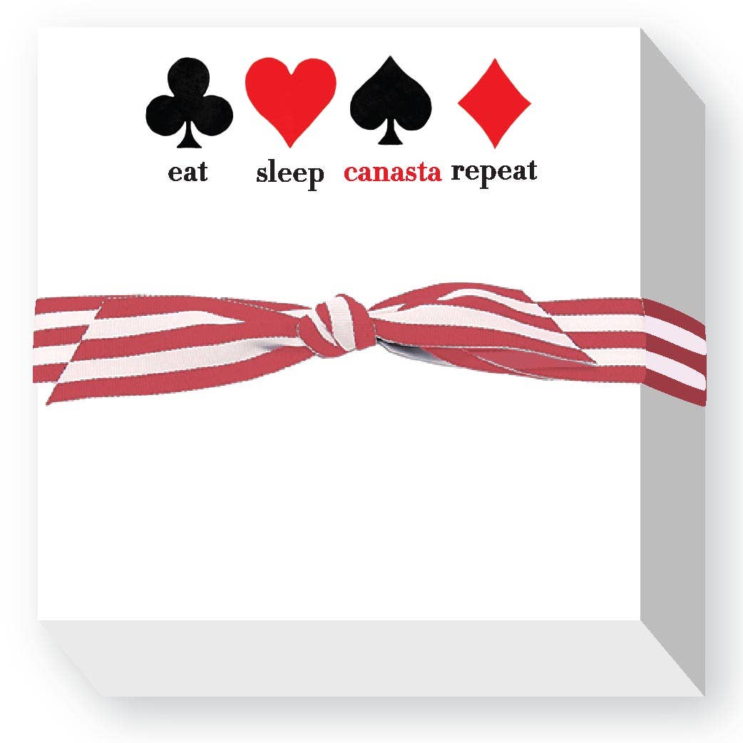 Eat Sleep Canasta Chubbie Notepad