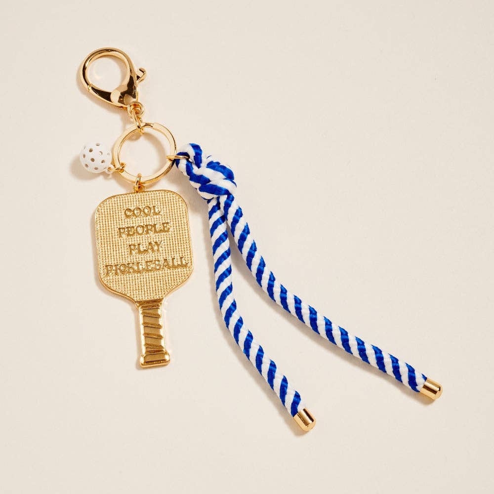 Pickleball Paddle Bag Charm Keychain
