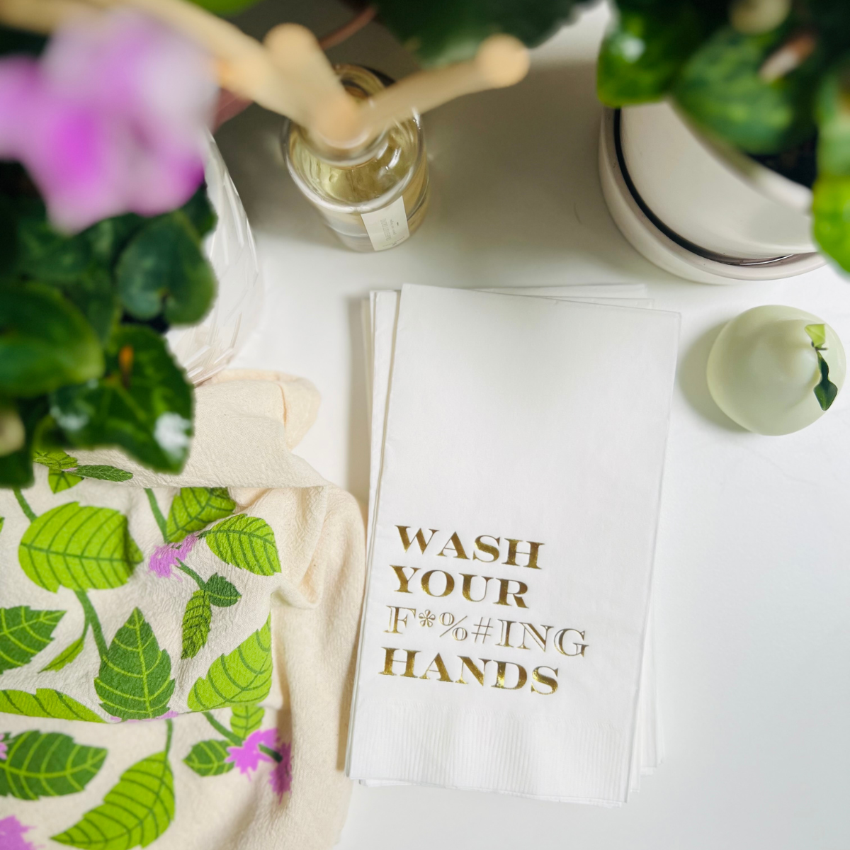 Wash Your F*%#ING Hands Paper Guest Towels