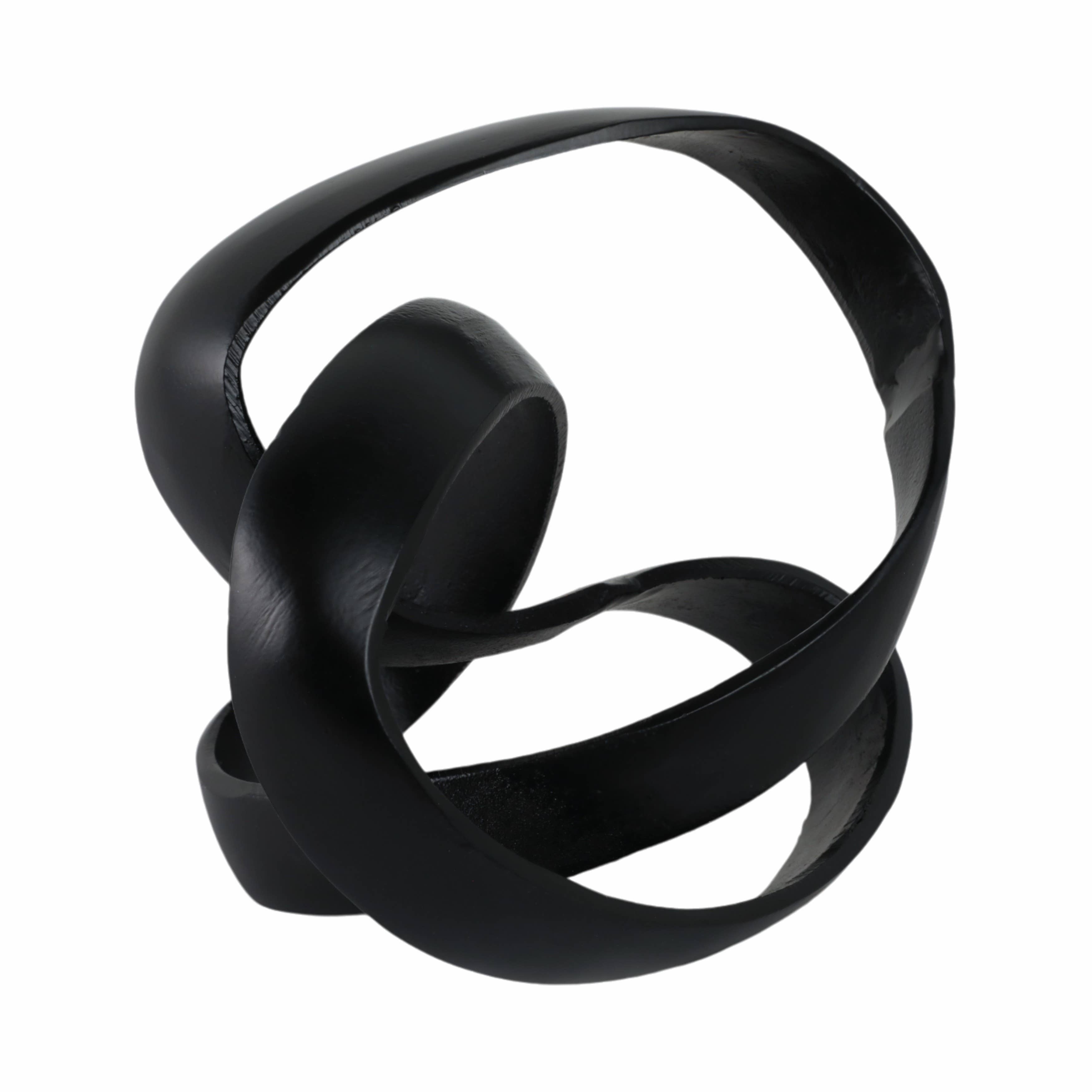 Abstract Interwoven Decorative Object - Black