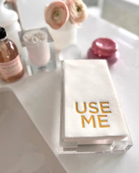 Guest Towels with Acrylic Tray