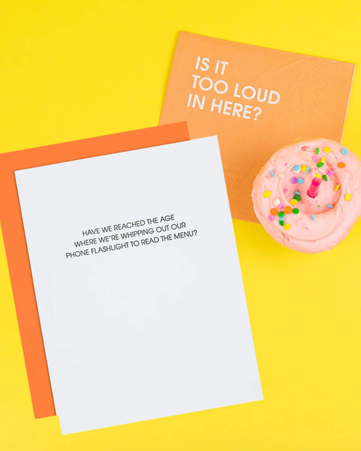 Years Old: Read Menu With Phone Flashlight - Funny Birthday Card Greeting Cards