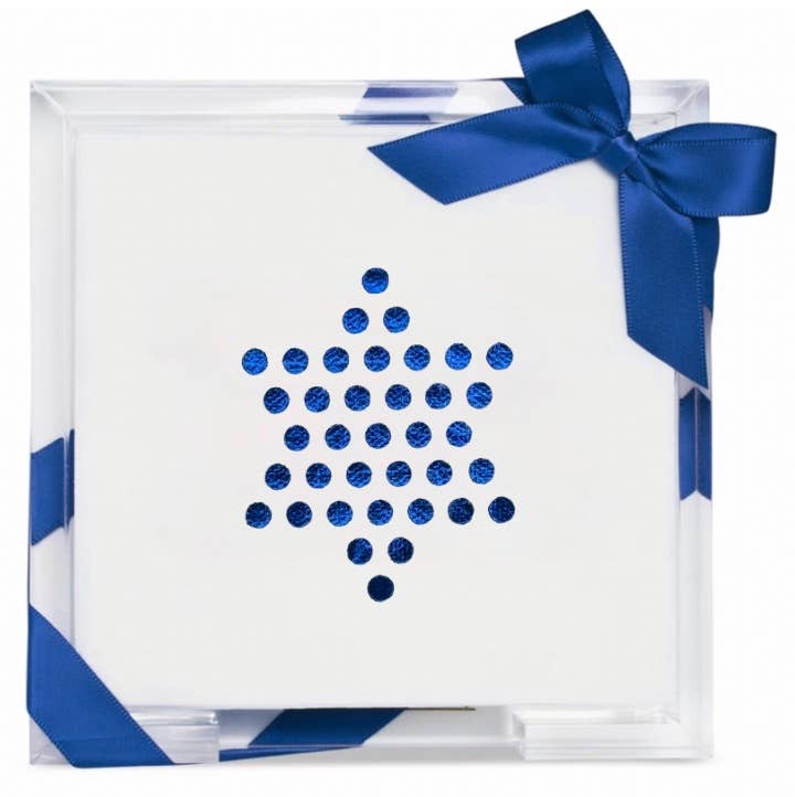 Judaica Acrylic Cocktail Napkin Hostess Set Cocktail Napkins