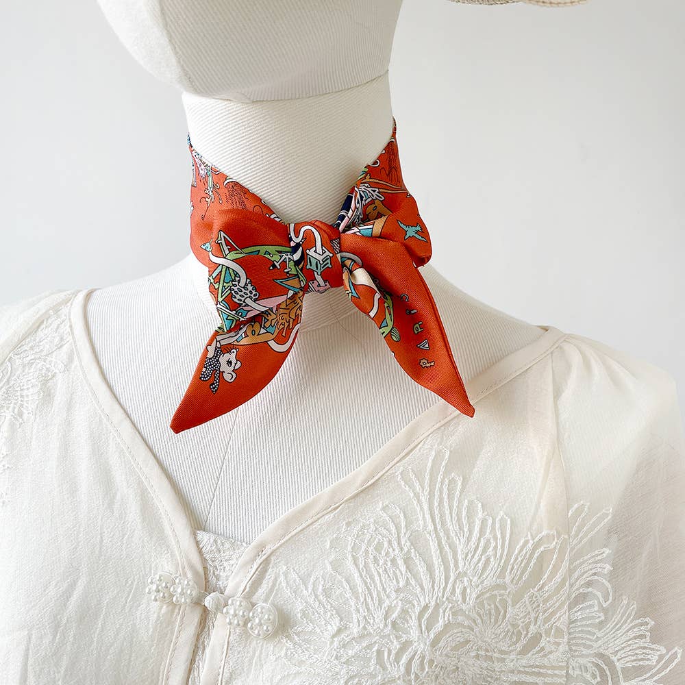 Versatile Printed Scarf Headband Fashion Accessory