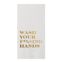 Wash Your F*%#ING Hands Paper Guest Towels