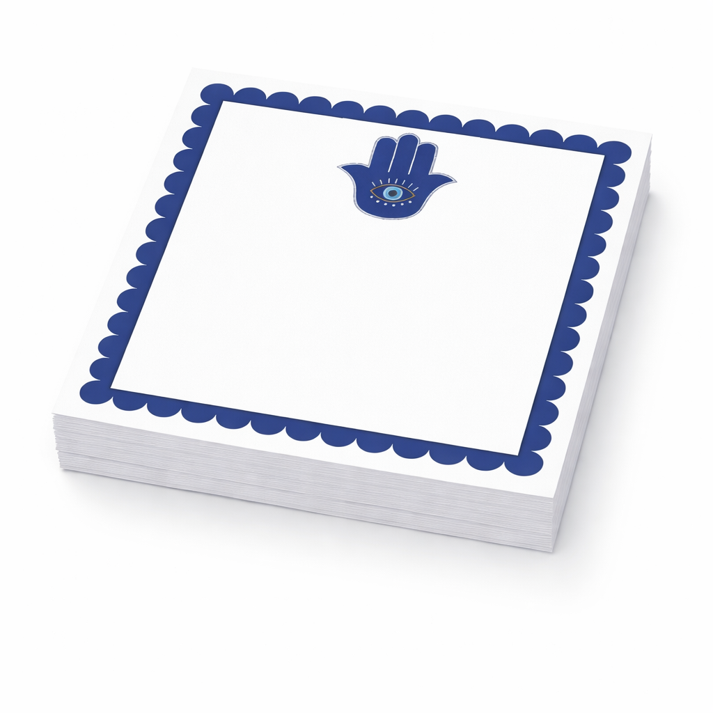 Notepad in Acrylic Holder, Hamsa