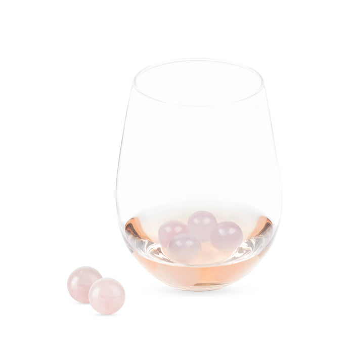 Rose Quartz Wine Chilling Gems Set of 6