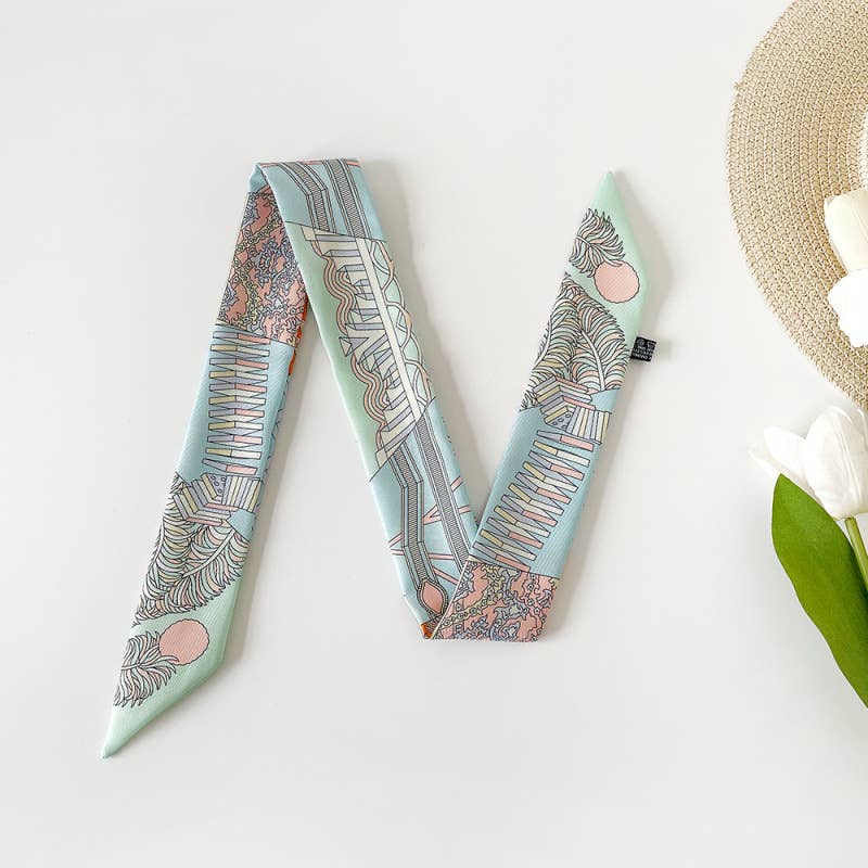 Versatile Printed Scarf Headband Fashion Accessory