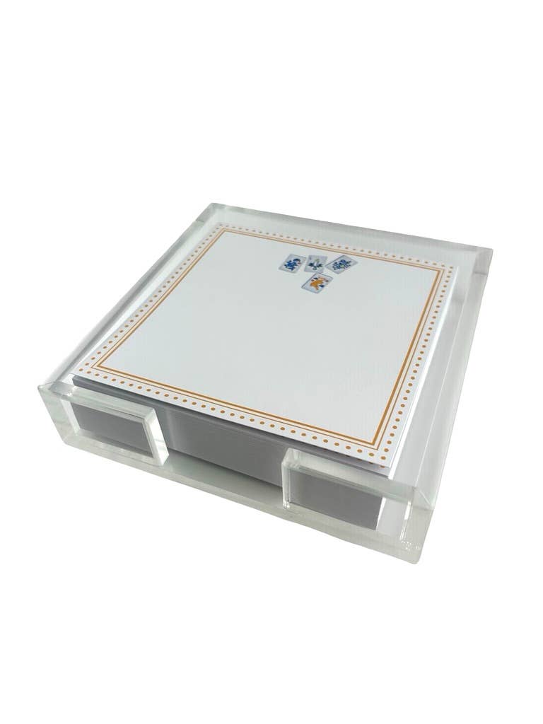 Notepad in Acrylic Holder, Mahjong 2