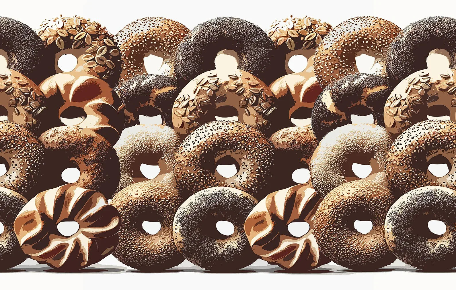 A Dozen Bagels Acrylic Tray Serving Tray