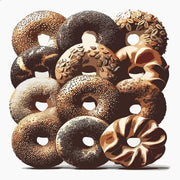 A Dozen Bagels Acrylic Tray Large Square 18" x 18" Serving Tray