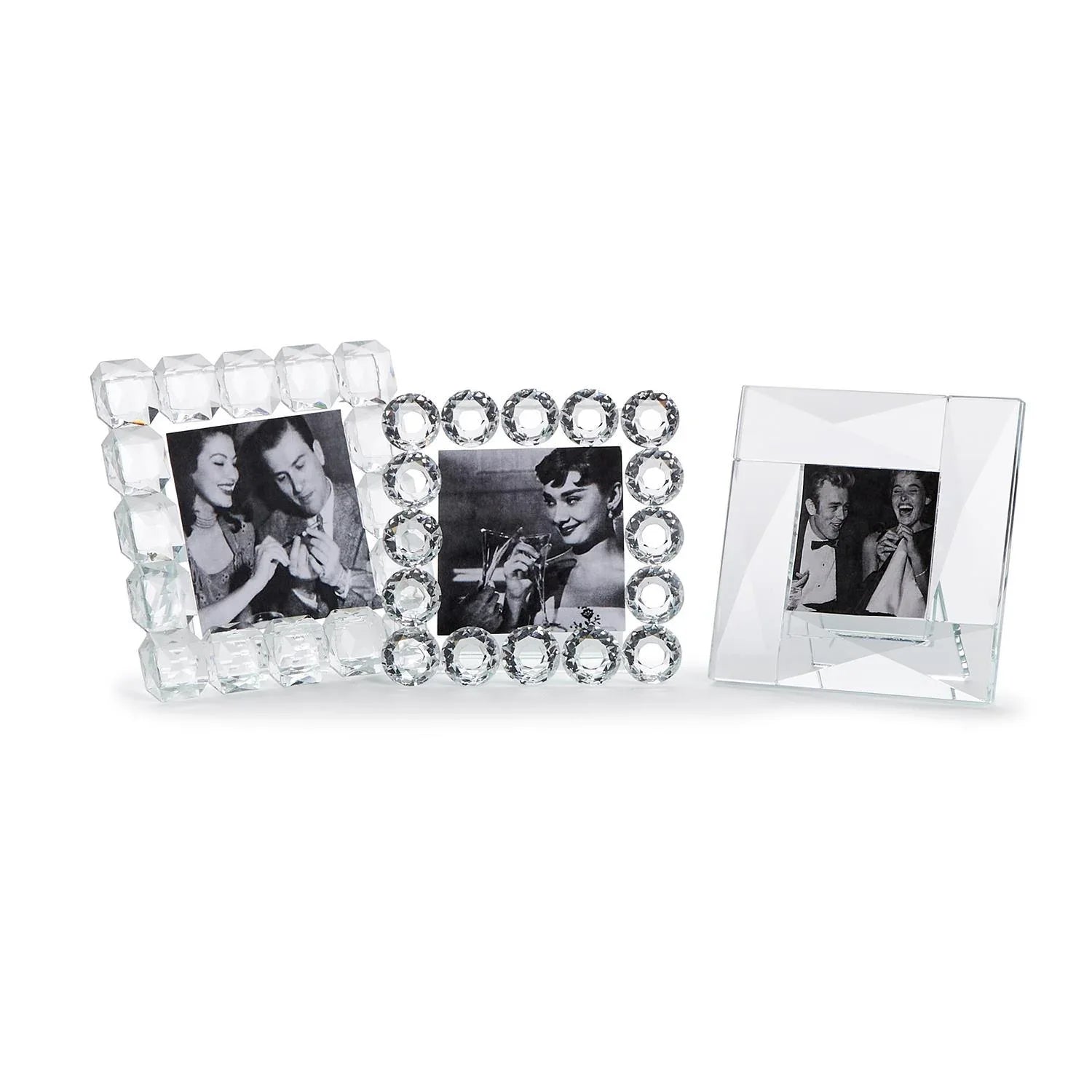 Crystal Dimension Photo Frames 3x3 Round Diamond Photo Frames