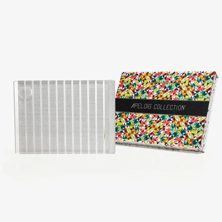 Striped Challah Board Silver Challah Board