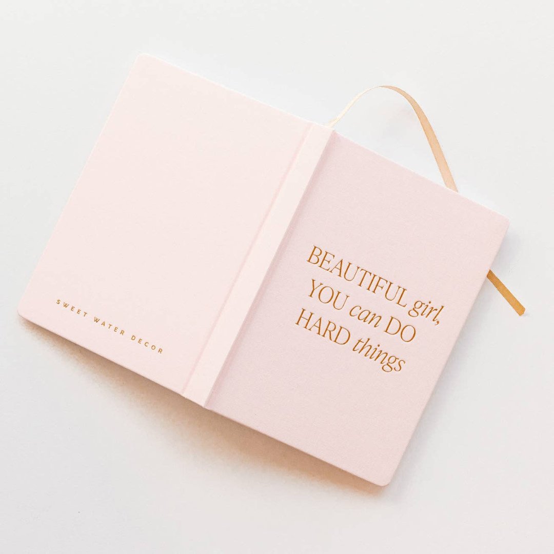 Beautiful Girl, You Can Do Hard Things Journal.