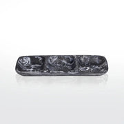Everyday 3 Part Tray Medium Black Swirl Serving Tray