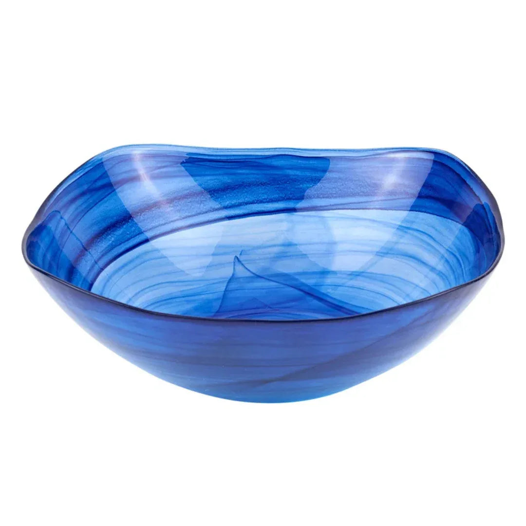 Alabaster Square Bowl Cobalt Decorative Bowls