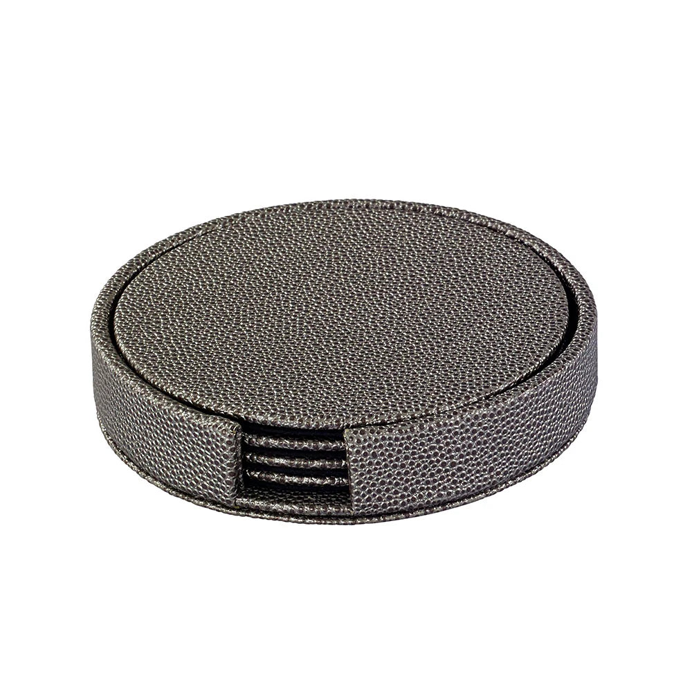 Skate Round Coaster Set charcoal. 