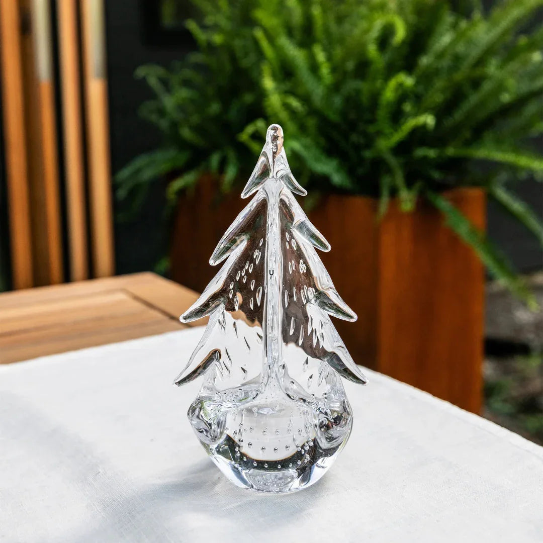 Bubble Glass Evergreen Tree Holiday Decor