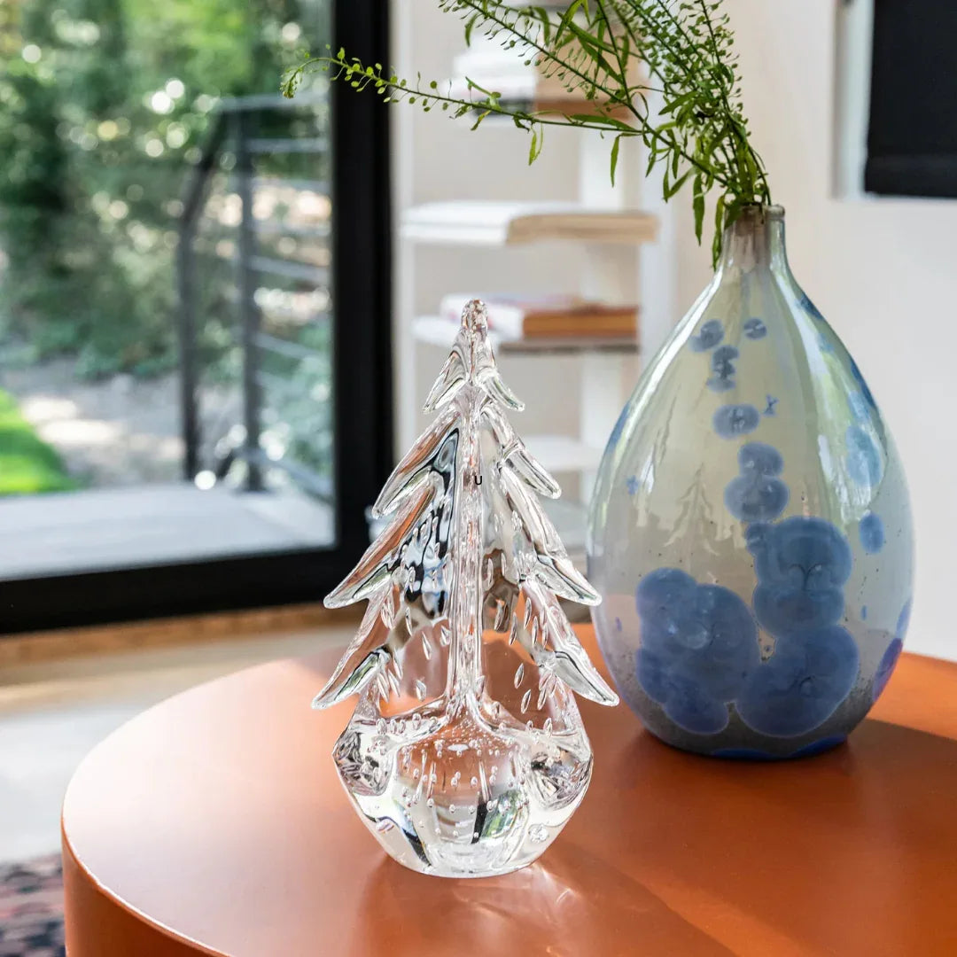 Bubble Glass Evergreen Tree Holiday Decor