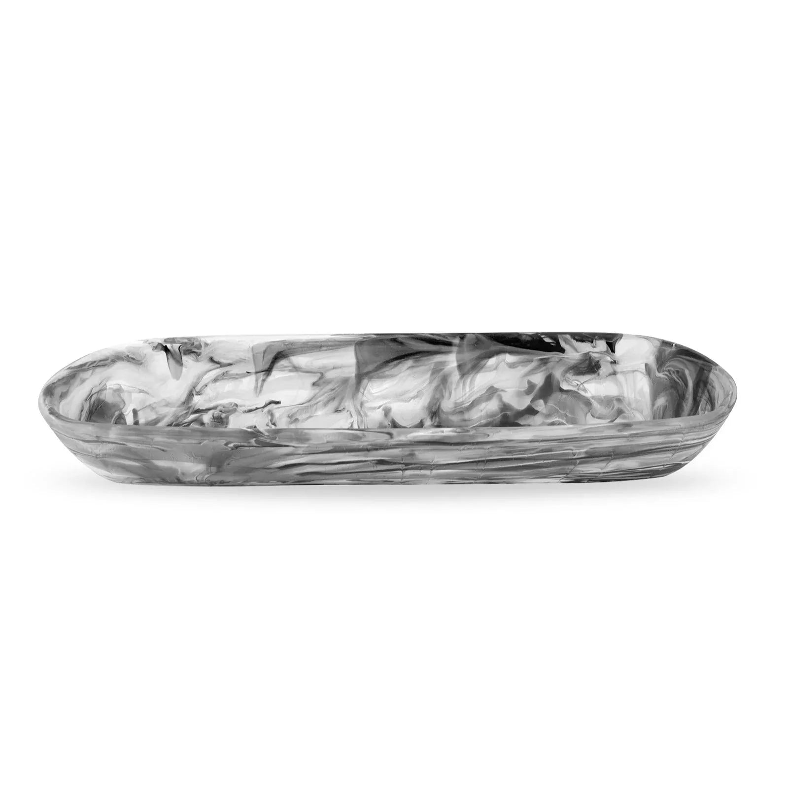 Large Pop Boat Bowl Black Swirl Decor/Serveware