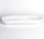 Large Pop Boat Bowl White Swirl Decor/Serveware
