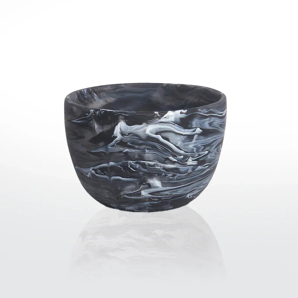 Resin Snack Bowl Black Swirl Snack Bowls