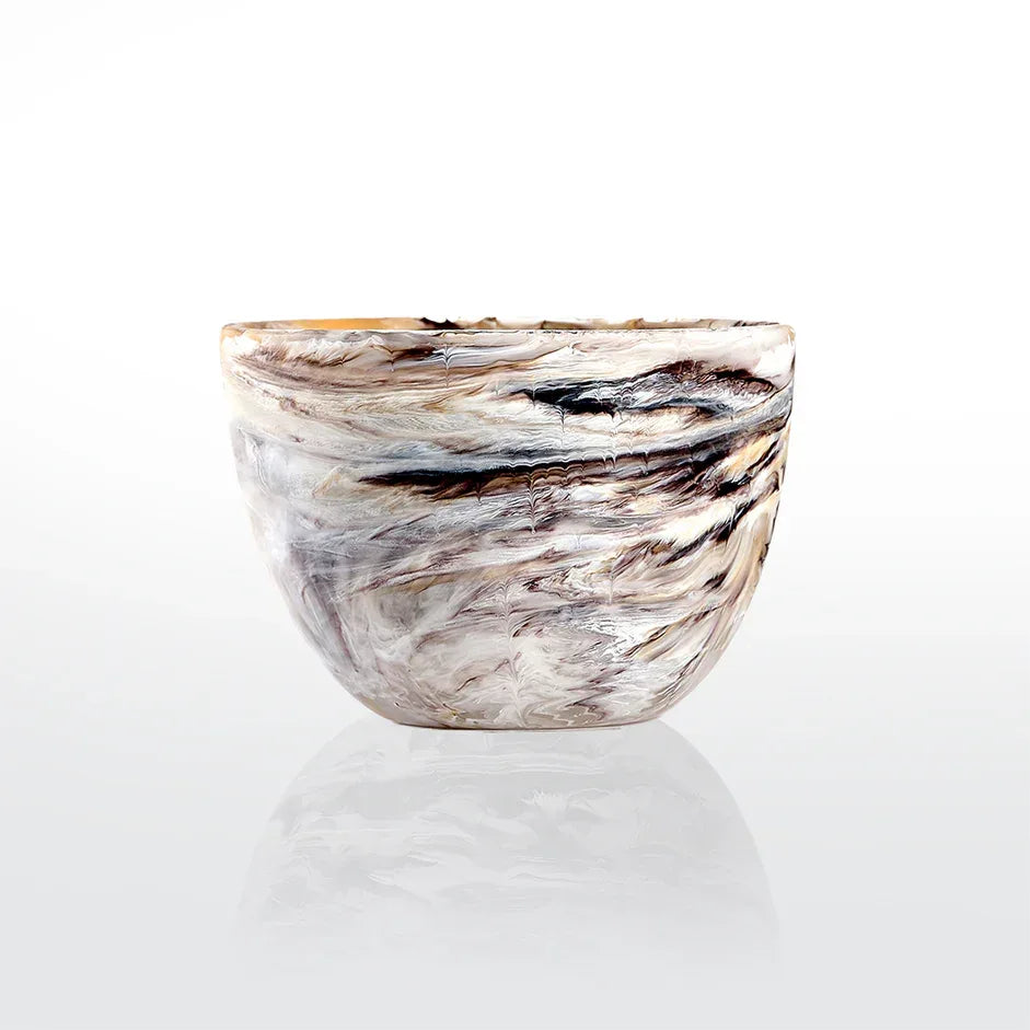 Resin Snack Bowl Mocha Swirl Snack Bowls