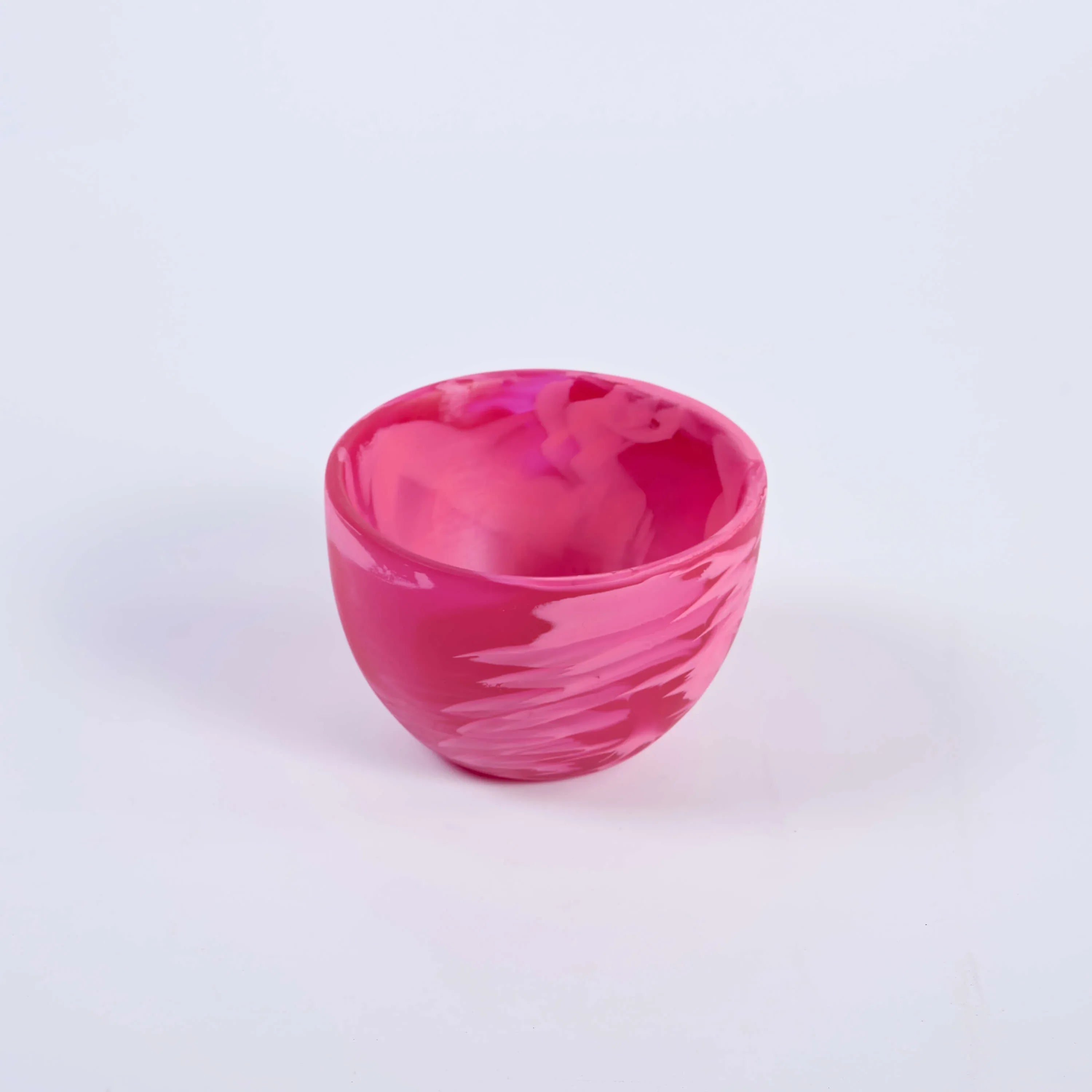 Resin Snack Bowl Magenta Swirl Snack Bowls