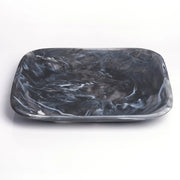 Square Tray Large Black Swirl Serving Tray