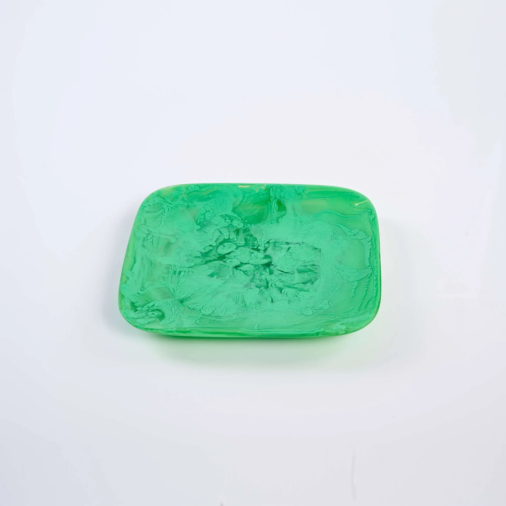 Medium Pop Tray Peridot Swirl Serving Platters