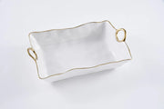 Gold Rim Large Deep Server Serving Platters