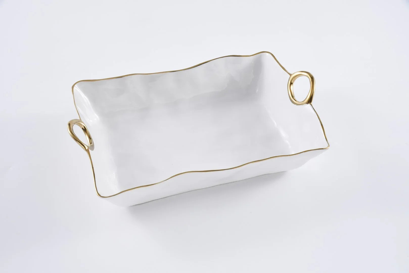 Gold Rim Large Deep Server Serving Platters