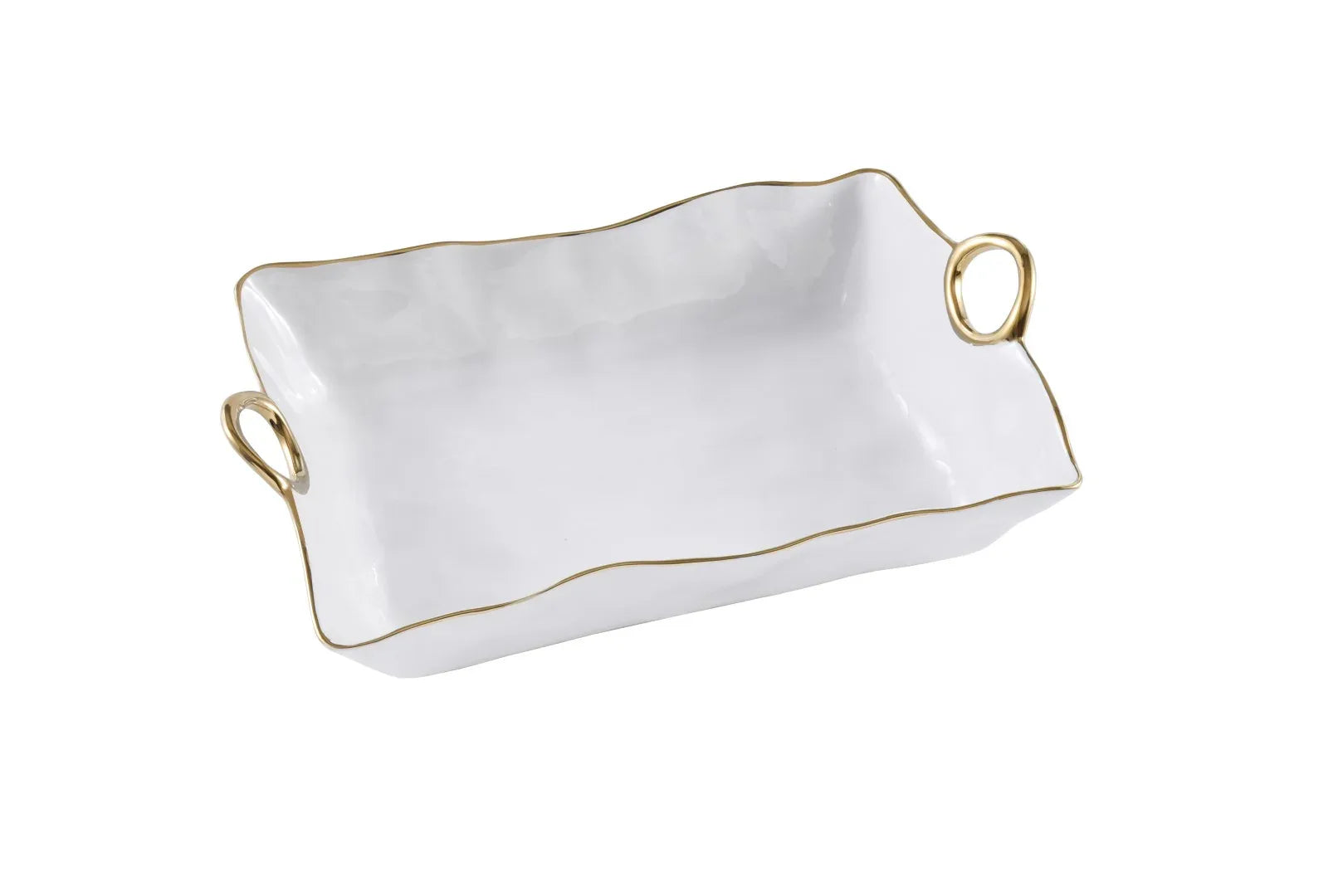 Gold Rim Large Deep Server Serving Platters