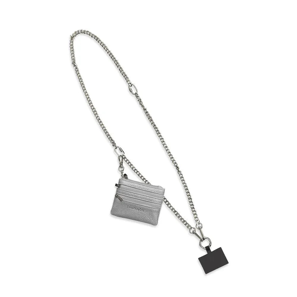 Clip & Go Chain w/Zippered Pouch Silver Accessories