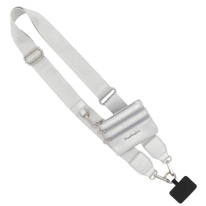 Clip & Go Strap with Pouch Silver Silver Accessories