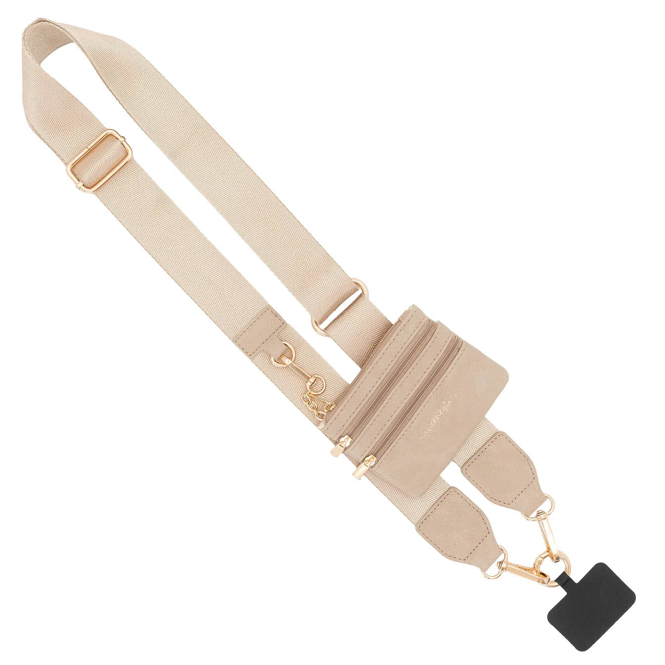 Clip & Go Strap with Pouch Taupe Gold Accessories