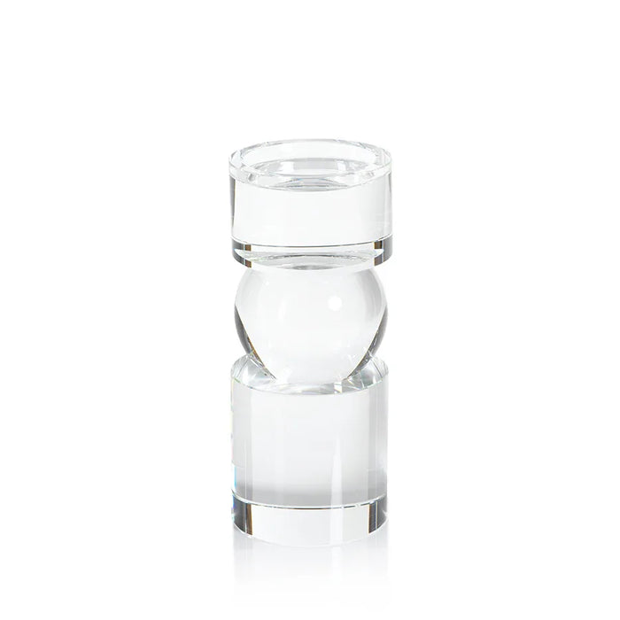 Renzo Crystal Pillar Holder Short Votives, Hurricanes & Candleholders