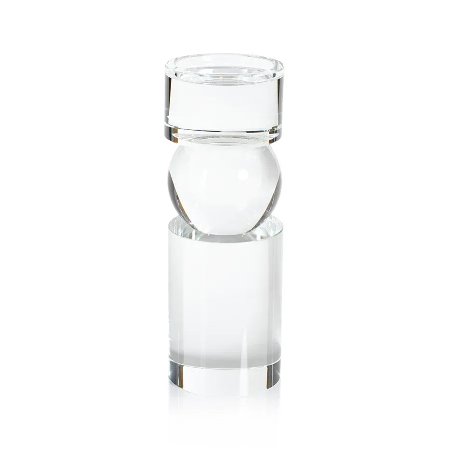 Renzo Crystal Pillar Holder Tall Votives, Hurricanes & Candleholders