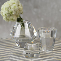 Davi Clear Crystal Tealight Holder