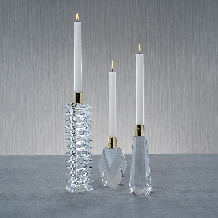 Florence Stacked Crystal Candleholder