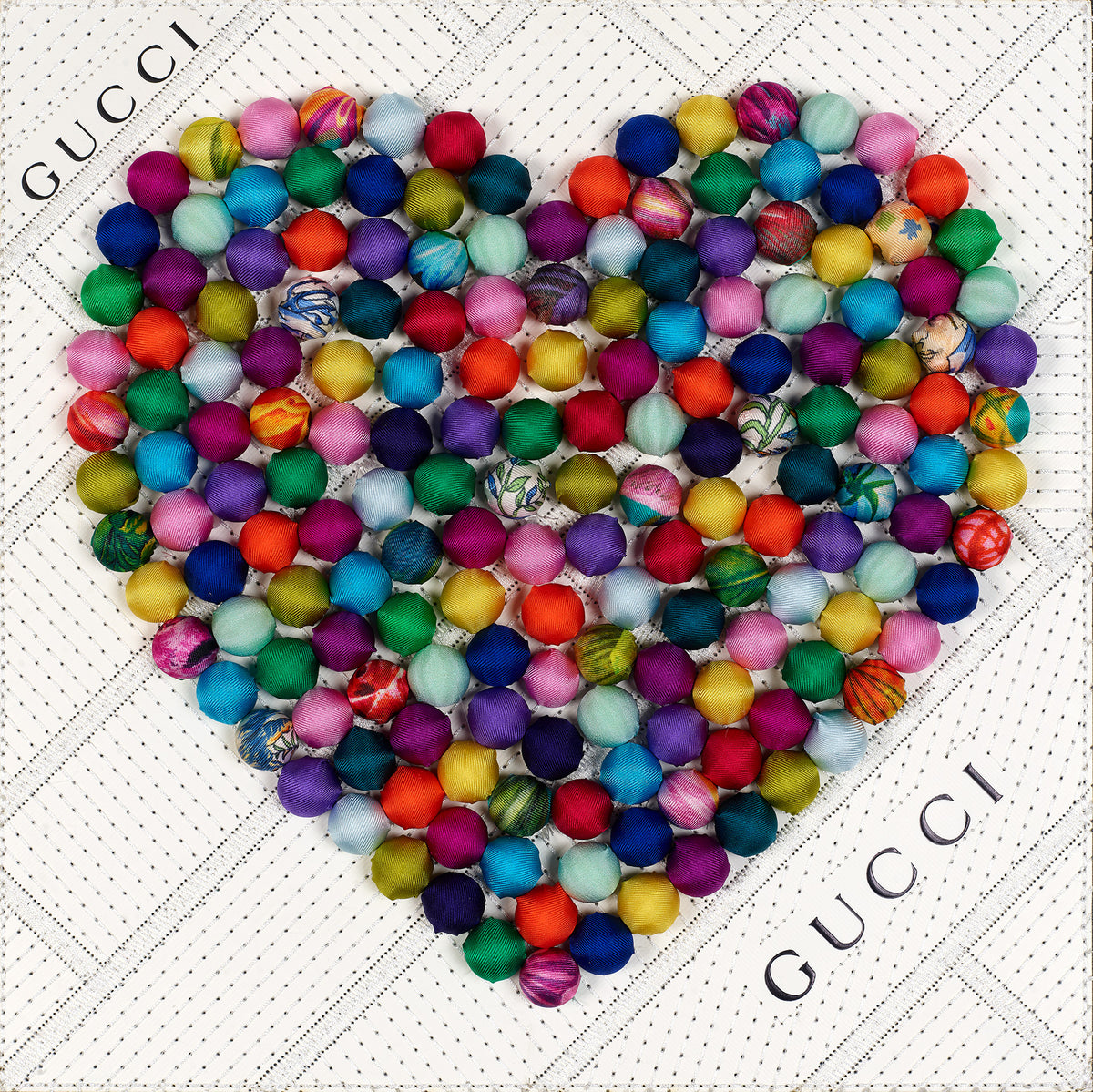 Gucci Pom Pom Heart 12"X12"