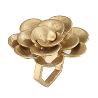 Camellia Gold Napkin Ring Set of 4