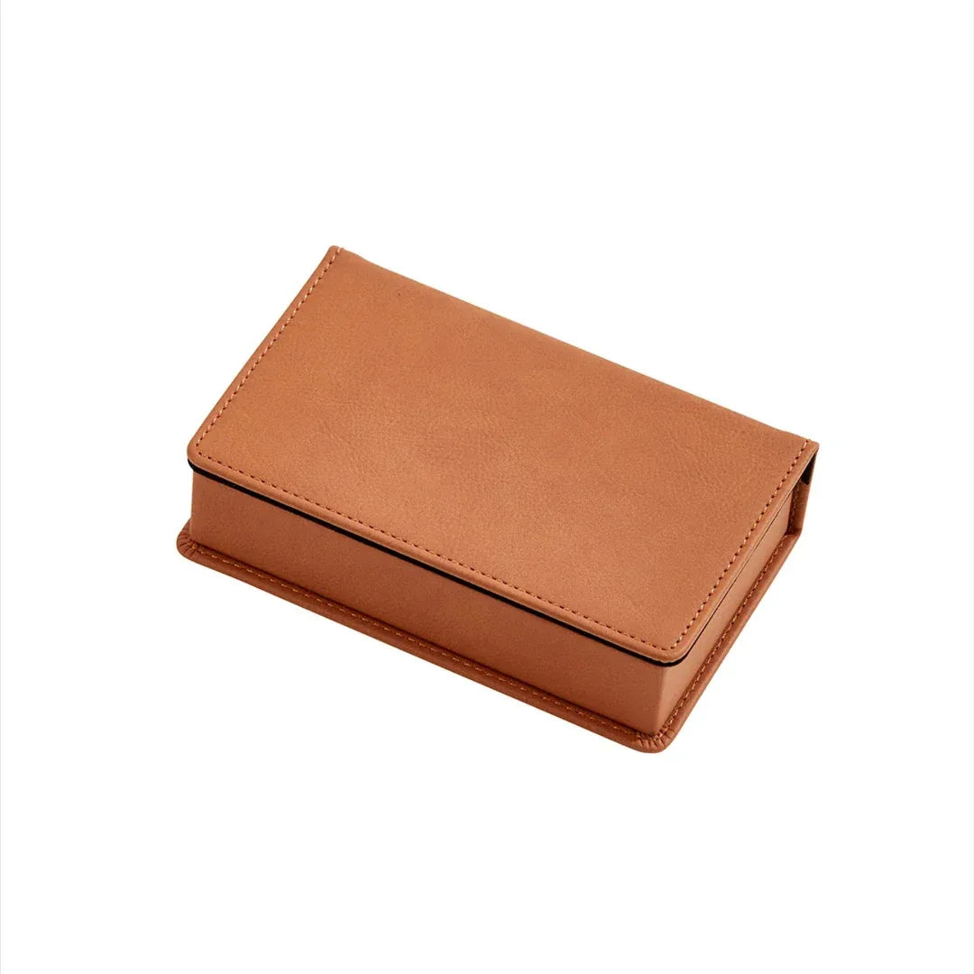 Caramel Leatherette 2-Piece Bar Set Bar Tools