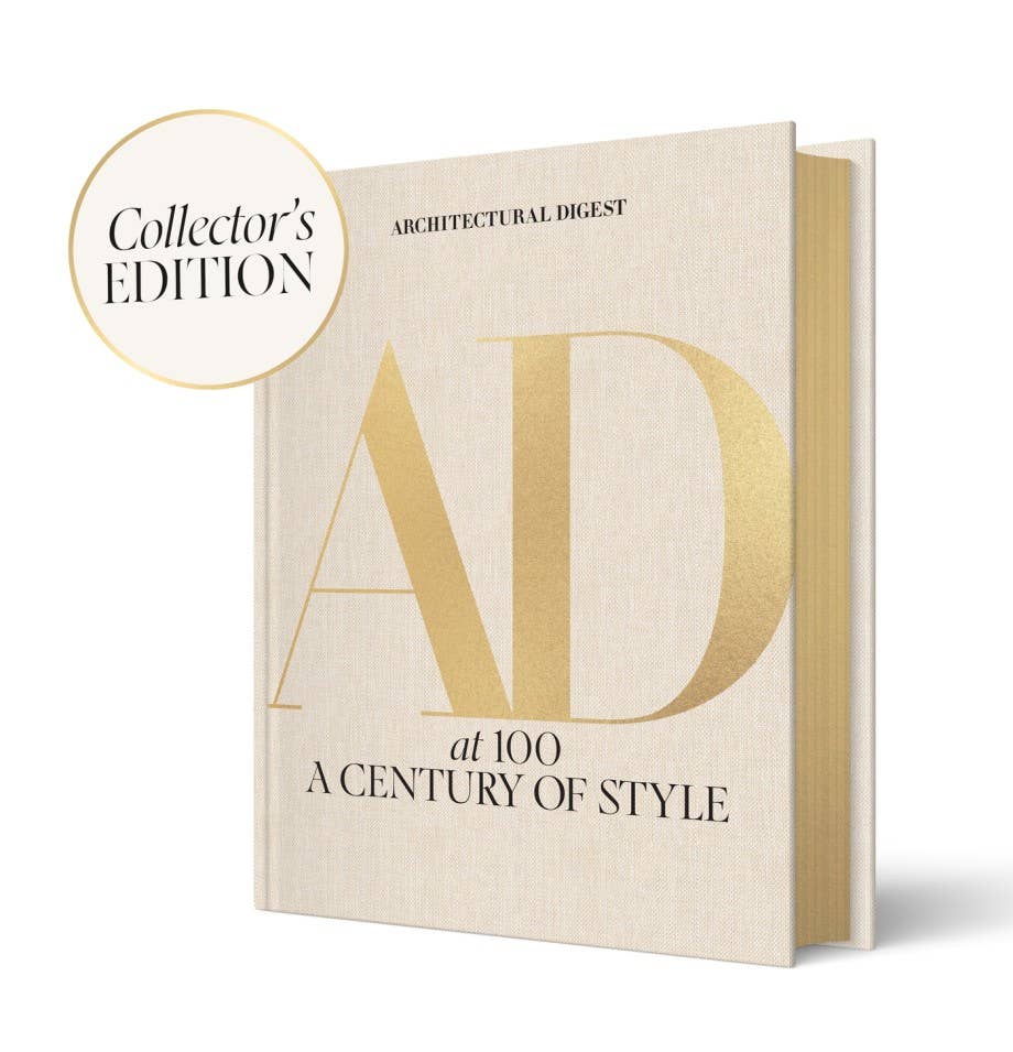 Book titled 'A Century of Style' by Architectural Digest with 'AD' logo on a white background