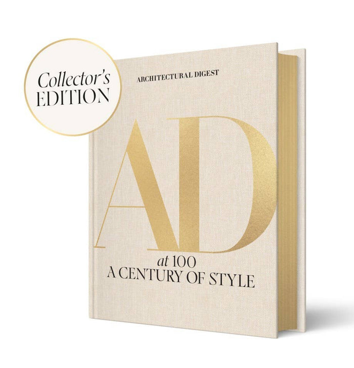 Book titled 'A Century of Style' by Architectural Digest with 'AD' logo on a white background